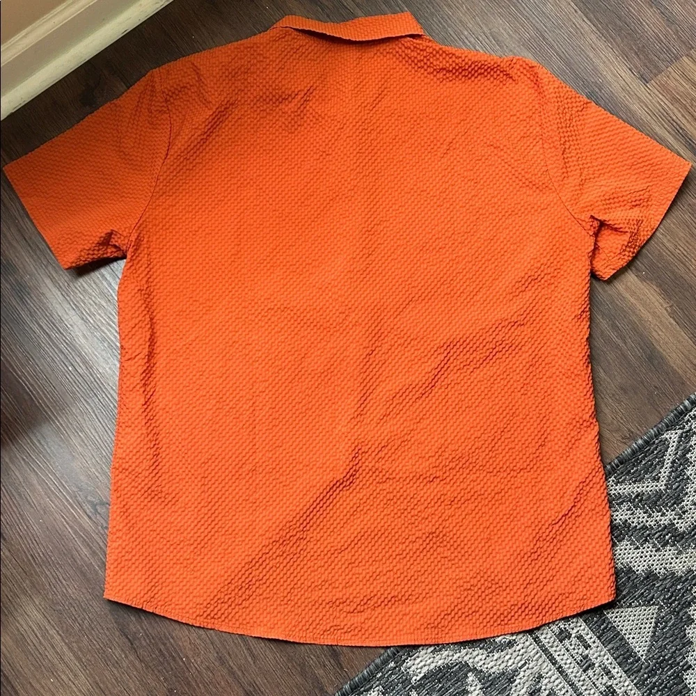 Manfinity RSRT Men's Plain Texture Button Down Short Set - Picture 5 of 6
